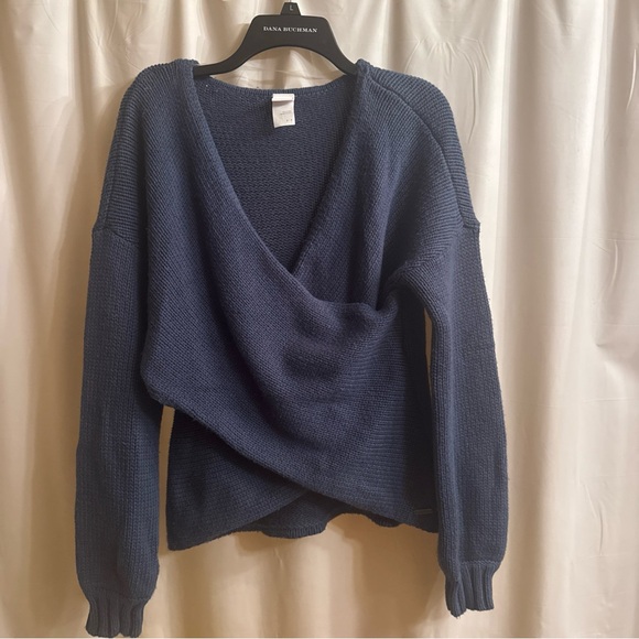 Lole Women's Deep Blue Wrap Sweater - Picture 1 of 5